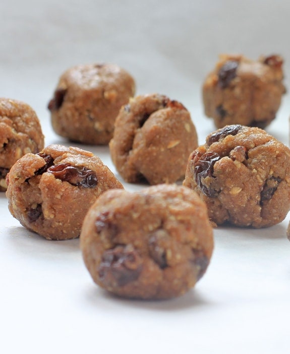 CookieDoughBlog4 cinnamon maple pecan cookie dough balls