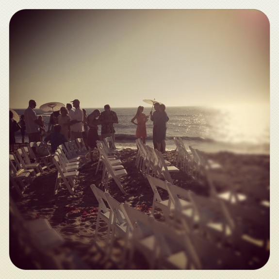wedding on the beach wedding at Windandsea beach, la jolla