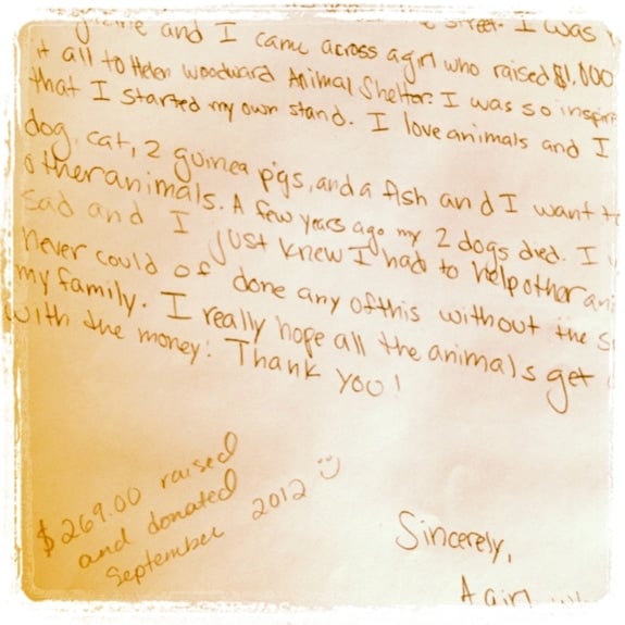 letter to Helen Woodward animal shelter letter to Helen Woodward animal shelter