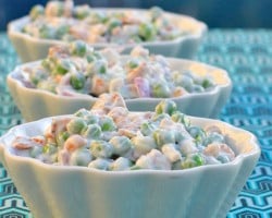 Pea Salad with Bacon and Peanuts