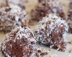 "Raw" German Chocolate Cake Balls