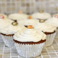 Gluten free pumpkin muffins, 2 ways! Choose if you want a healthy{ish} version OR an indulgent version, topped with maple buttercream frosting. Either way you choose, they're absolutely delicious!