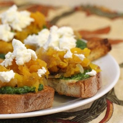Pumpkin Pesto Bruschetta