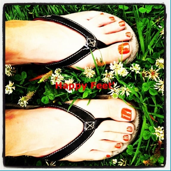 WMPJuly15 orange pedicure instagram