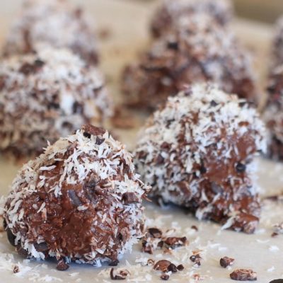 "Raw" German Chocolate Cake Balls