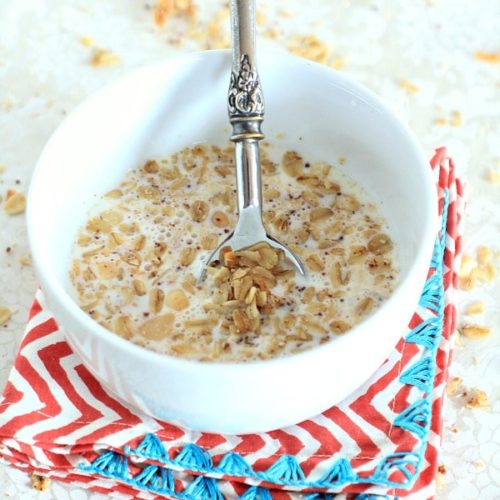 Easy Low FODMAP Granola w/ Coconut & Macadamia Nuts EA Stewart Spicy RD Nutrition