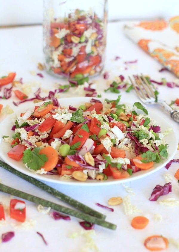 Crunchy Asian Chopped Salad with Peanut Dressing