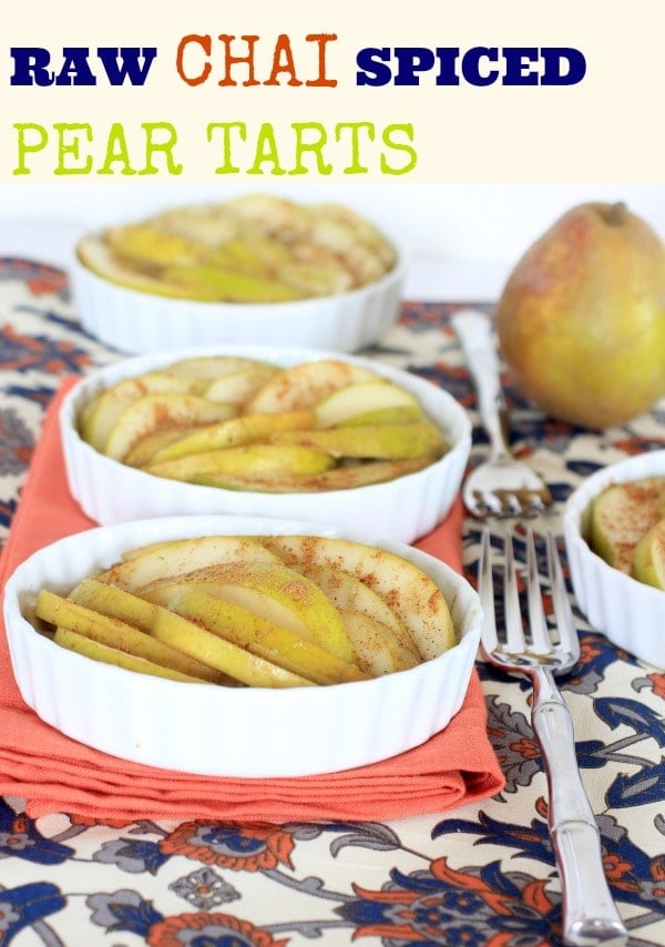 Raw Chai Spiced Pear Tarts// The Spicy RD
