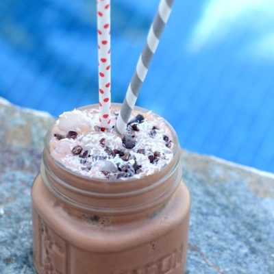 Chocolate Coconut Strawberry Smoothie