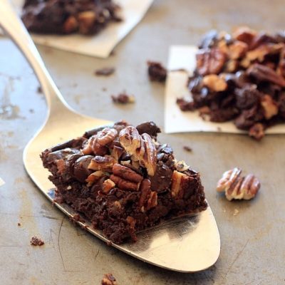 Vegan Black Bean Brownies with Walnuts