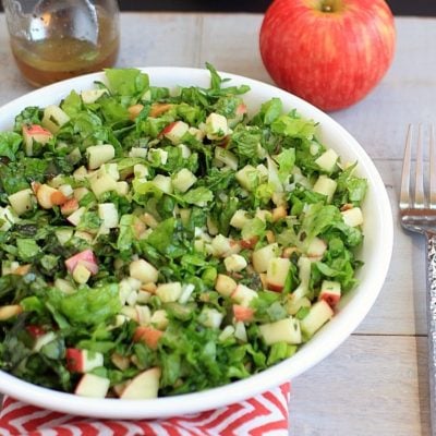 Autumn Chopped Salad with Apples, Fennel, Macadamia Nuts and Maple Dressing