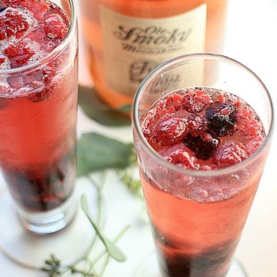 Apple Pie Berry Shrub-Mocktail or Cocktail spiked with Apple Pie Moonshine