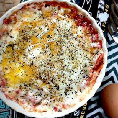 Bruschetta Baked Eggs