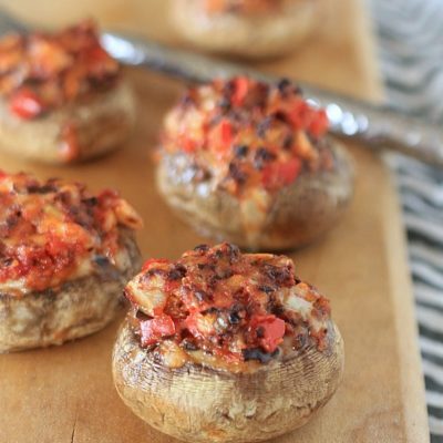 Low Carb Pepper Jack Stuffed Mushrooms