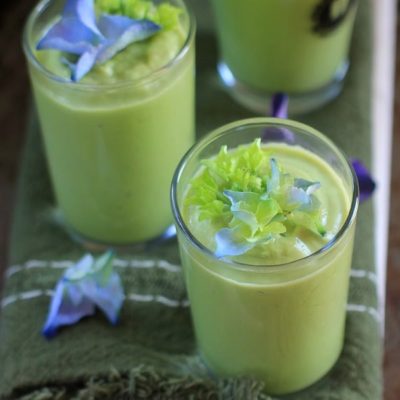 Cucumber Avocado Gazpacho Shooters. Refreshing, nourishing, and, oh-so-delicious!