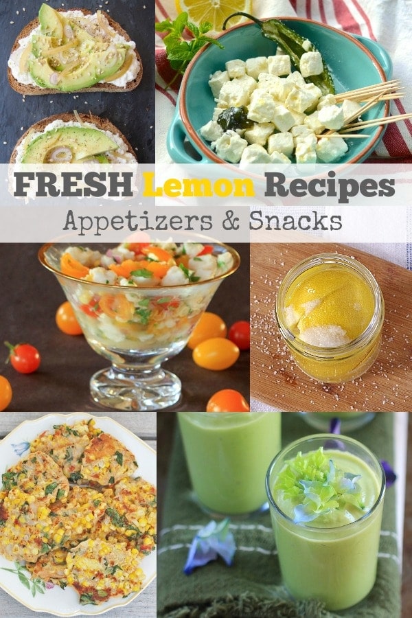 When life gives you lemons make these fresh and healthy lemon recipes! | Appetizers and Snacks
