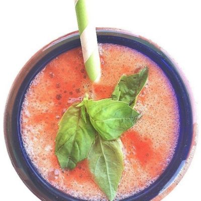 Refreshing, healthy, and delicious! No-added sugar Sparkling Strawberry Basil Lemonade