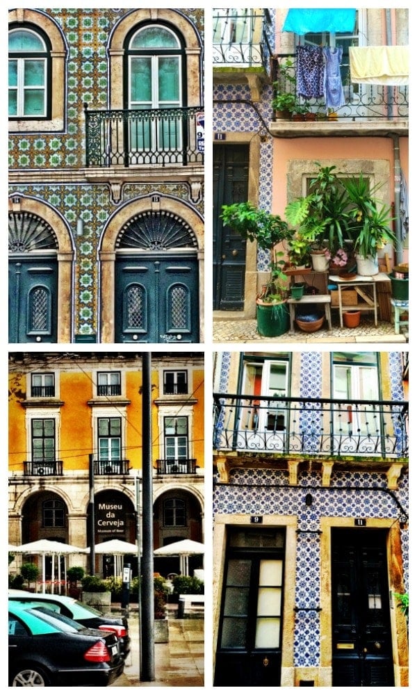 Lisbon is such a colorful city! Take a walking tour and admire the gorgeous tiled and brightly colored buildings on display! | Portugal Travel