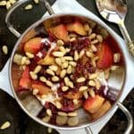 Healthy and Delicious! Fast and Easy Breakfast Parfait w/ Greek Yogurt, Seasonal Fruit, Spices, and Nuts | Recipe at The Spicy RD www.eastewart.com