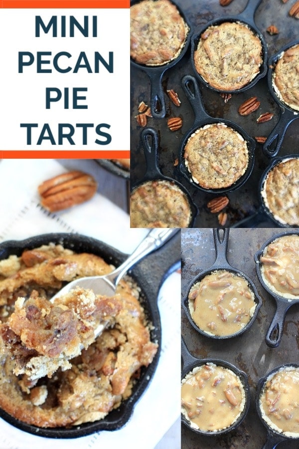 These Gluten Free Vegan Mini Pecan Pie Tarts get rave reviews! Perfect for the holidays, they're also low FODMAP, and a little bit healthy too! #ThanksgivingRecipes #glutenfreevegan #lowFODMAP #Christmas