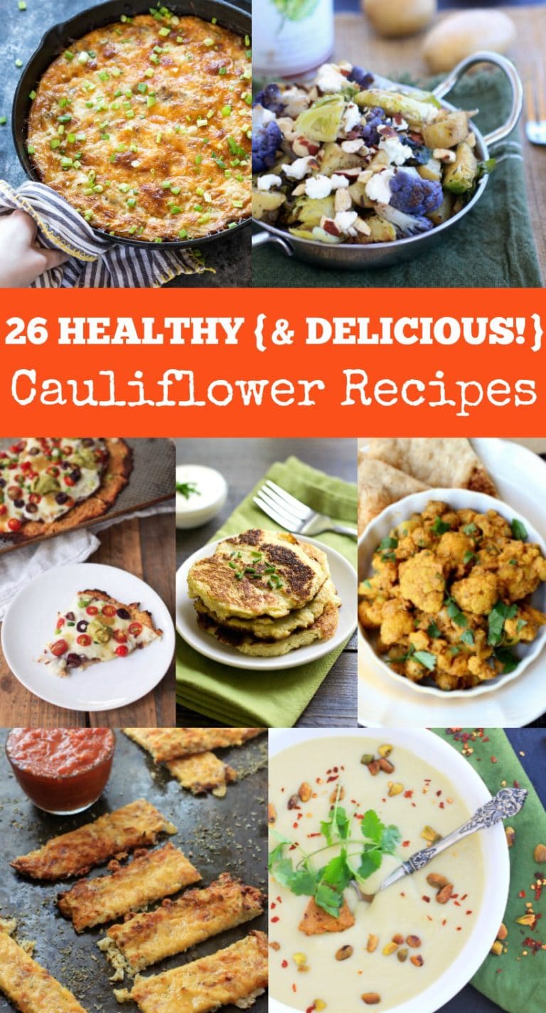 26 Healthy {and Delicious!} Cauliflower Recipes. One for every other week of the year! | Get all the gluten free recipes at The Spicy RD!