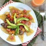 Easy Chilaquiles With Greek Salsa and Avocado | Gluten Free, Vegetarian, Low FODMAP | Get the recipe + more healthy & delicious recipes at the Spicy RD!