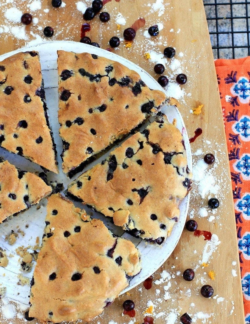 Wild Blueberry Orange Scones | Breakfast & Snack Recipes | Gluten Free, Grain Free, Low FODMAP