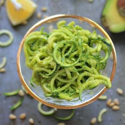 Zucchini Noodles with Avocado Pesto