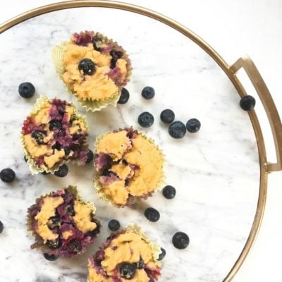 So moist, healthy, and delicious! Gluten Free Blueberry Muffins with Lemon Zest. They're paleo too, and you can make them ahead of time to microwave for a quick and easy, healthy breakfast. | Get more gluten free recipe at EA Stewart, The Spicy RD