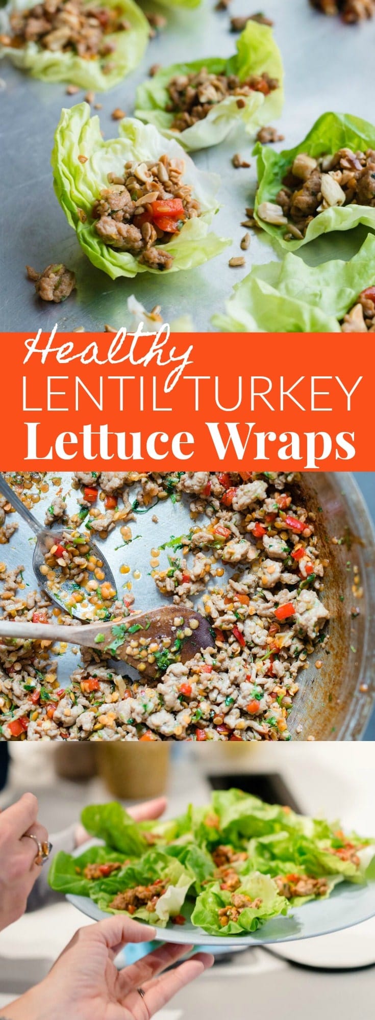 These lentil turkey lettuce wraps are addictively delicious for a healthy meal or snack. They're gluten free, low FODMAP, and easy to make! #SponsoredTravel