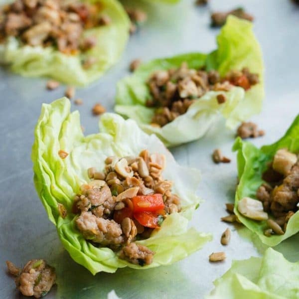 Turkey Lettuce Wraps w/ Lentils & Hoisin Sauce. So Healthy & Delicious!
