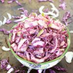 You'll love this Fennel, Apple and Red Cabbage Slaw tossed with Creamy Maple Lemon Tarragon Dressing. It's gluten free, low carb, and packed with nutrients. Enjoy it alone, with pulled pork, or on a ham sandwich~any way you eat it, it's delicious!