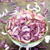 You'll love this Fennel, Apple and Red Cabbage Slaw tossed with Creamy Maple Lemon Tarragon Dressing. It's gluten free, low carb, and packed with nutrients. Enjoy it alone, with pulled pork, or on a ham sandwich~any way you eat it, it's delicious!