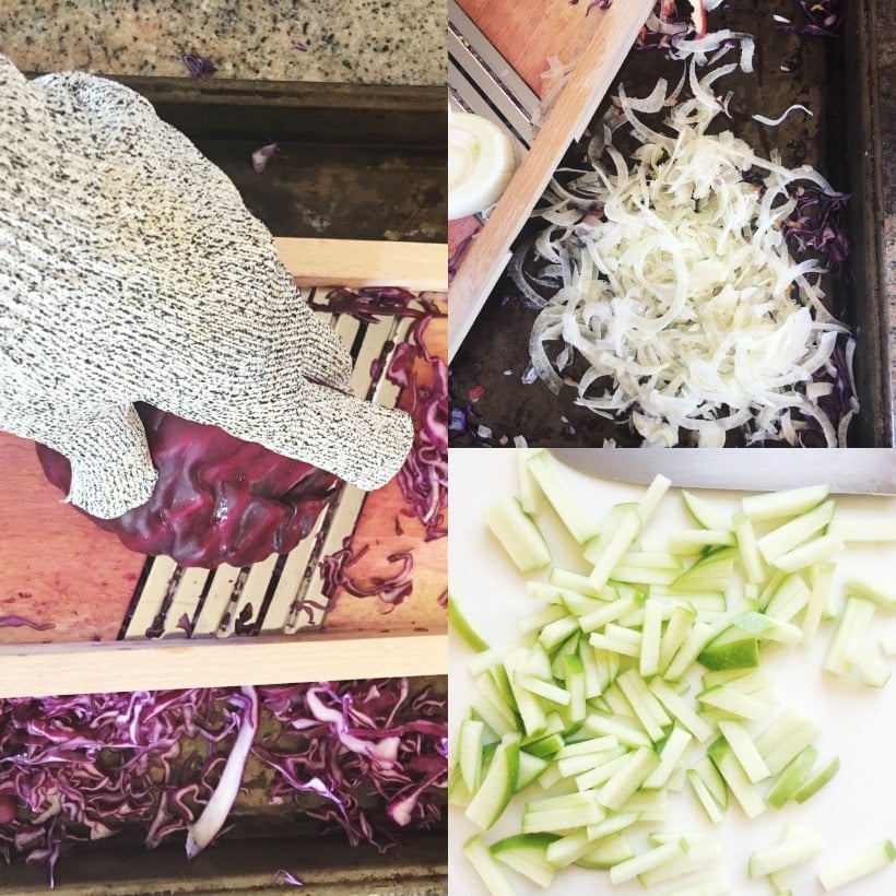 Fennel, Apple and Red Cabbage Slaw + Creamy Tarragon Maple Dressing