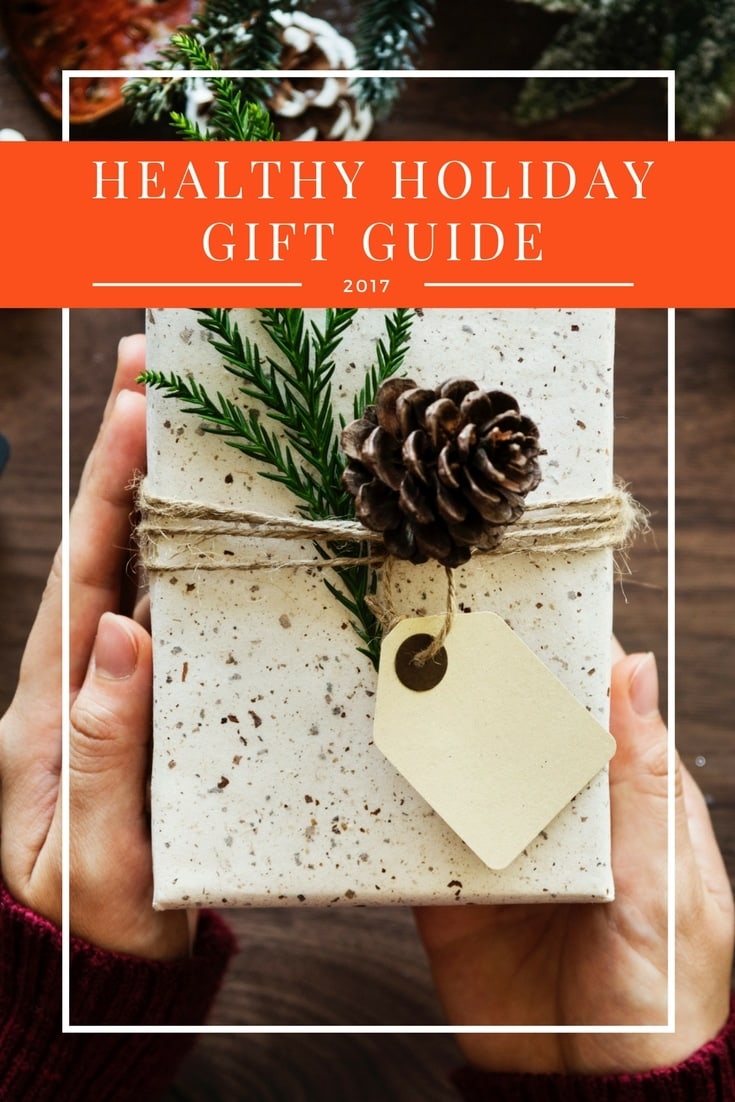 Give the gift of good health this holiday season! My 2017 Healthy Holiday Gift Guide features my favorite healthy kitchen tools, cookbooks, nutrition books, beauty products, are more, that I personally use and LOVE, and I'm sure you will too! #giftsforher #giftidea #healthyliving #holidays #holidaygifts #Christmas