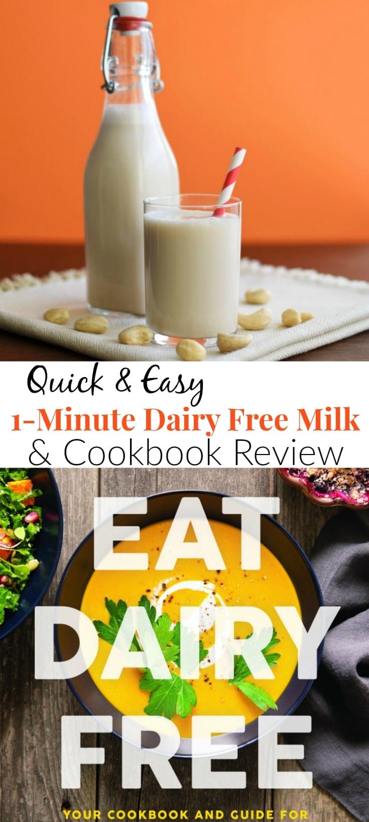 Wondering how to eat dairy free, or reasons why you might consider a dairy free diet? Get the scoop in this post, along with a review of Eat Dairy Free by Alisa Fleming, plus a super easy recipe for 1-Minute Dairy Free Milk.