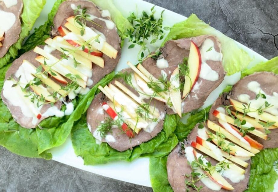 Easy Roast Beef Lettuce Wraps. Low Carb and Delicious! EA Stewart