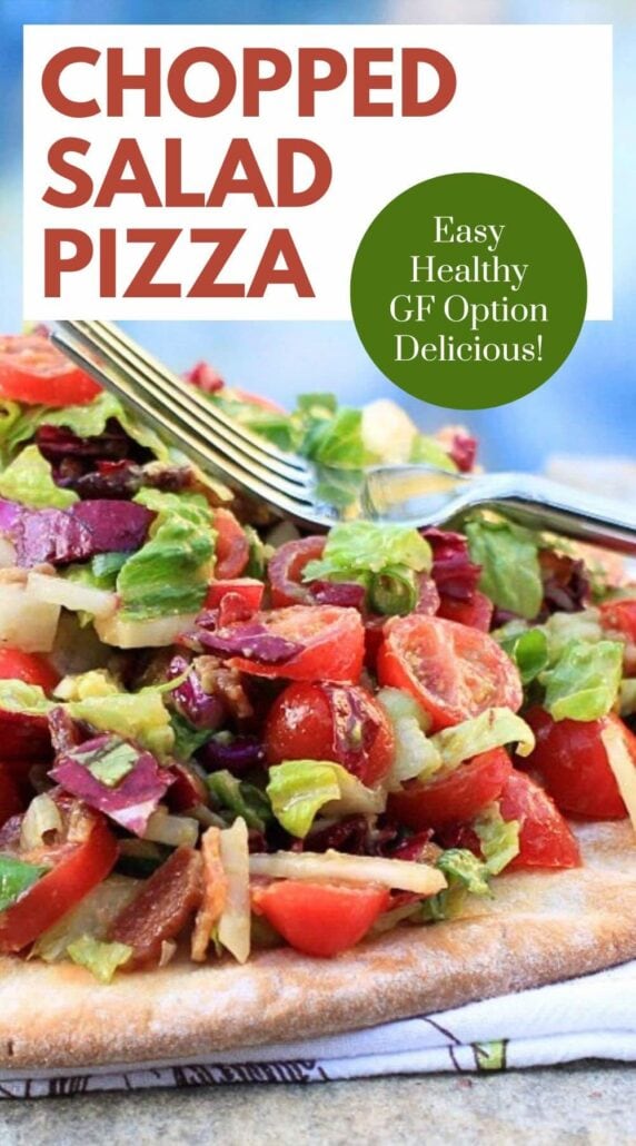 Chopped Salad Pizza on a gluten free crust.